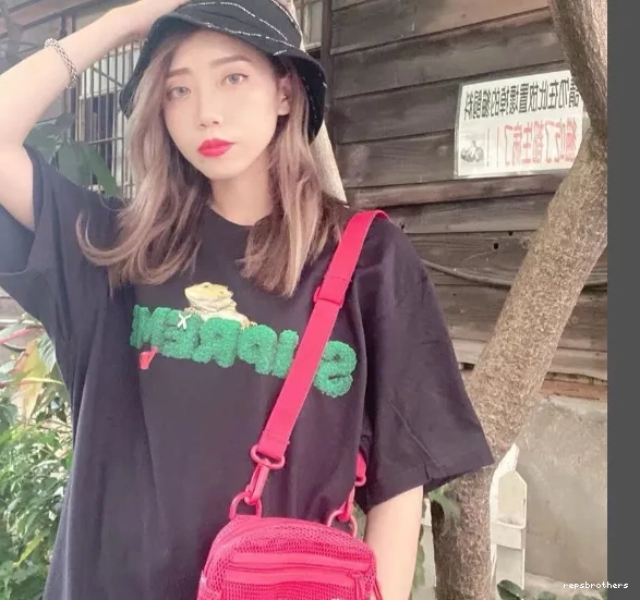 Logo S Tee Short Black XL M White Green Lizard 20SS L T-shirt Plant sleeved Environmental 0826
